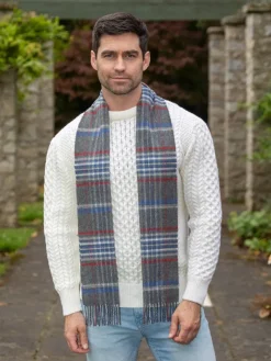 Mens Cashmere Scarves*Sweater Shop 100% Cashmere Scarf Grey