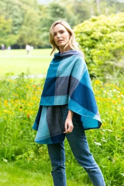 Womens Irish Knitwear|Ladies Aran Ponchos & Capes*Sweater Shop 100% Lambswool Cape - Sue 708