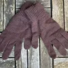 Aran Gloves & Mittens*Sweater Shop 100% Lambswool Gloves Dark Brown