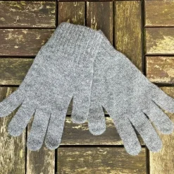 Aran Gloves & Mittens*Sweater Shop 100% Lambswool Gloves Dark Grey