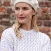 Aran Wool Hats|Ladies Hats*Sweater Shop 100% Merino Wool Beret Cream