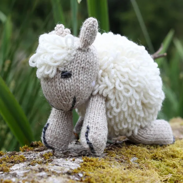 Sheep Toys And Gifts*Sweater Shop Aran Hand Knit Sheep Teddy R457