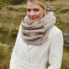Ladies Aran Scarves|Ladies Aran Scarves*Sweater Shop Aran Infinity Scarf Beige