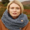 Ladies Aran Scarves|Ladies Aran Scarves*Sweater Shop Aran Infinity Snood Denim