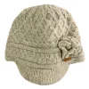 Ladies Hats*Sweater Shop Aran Trellis Peak hat Oatmeal
