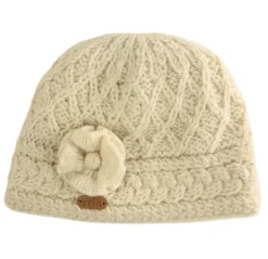 Aran Wool Hats|Ladies Hats*Sweater Shop Aran Trellis Pullon Hat Natural White