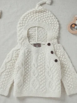 Kids Hand-Knit Sweaters And Cardigans|Baby & Toddler Sweaters*Sweater Shop Baby Handknit Irish Aran Hoody