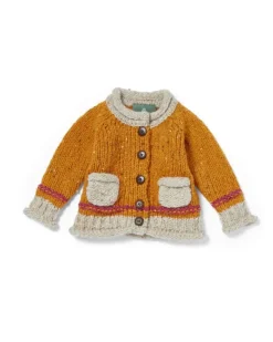 Baby & Toddler Sweaters|Kids Aran Sweaters*Sweater Shop Baby Roll Neck Cardigan Mustard