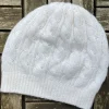 Aran Wool Hats|Ladies Hats*Sweater Shop Cashmere Cable Knit Beanie Cream