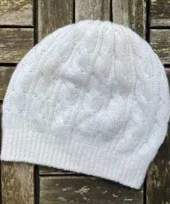 Aran Wool Hats|Ladies Hats*Sweater Shop Cashmere Cable Knit Beanie Cream