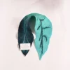 Ladies Felt Scarves*Sweater Shop Felt Wool Leaf Scarf Blue