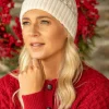 Aran Wool Hats|Ladies Hats*Sweater Shop Irish Aran Hat Natural