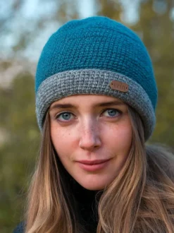 Aran Wool Hats|Ladies Hats*Sweater Shop Irish Crochet Hat Blue