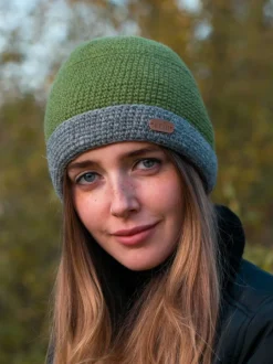 Aran Wool Hats|Ladies Hats*Sweater Shop Irish Crochet Hat Moss Green