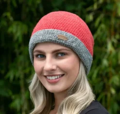 Aran Wool Hats|Ladies Hats*Sweater Shop Irish Crochet Hat Raspberry
