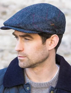 Aran Wool Hats|Mens Caps*Sweater Shop Kerry Peak Cap Herringbone Col: 31