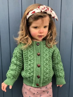 Childrens' Aran Cardigans*Sweater Shop Kids Aran Cardigan Green