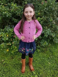Childrens' Aran Cardigans*Sweater Shop Kids Aran Cardigan Pink