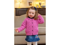 Childrens' Aran Cardigans*Sweater Shop Kids Aran Cardigan Pink