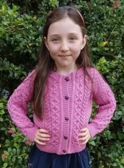 Childrens' Aran Cardigans*Sweater Shop Kids Aran Cardigan Pink