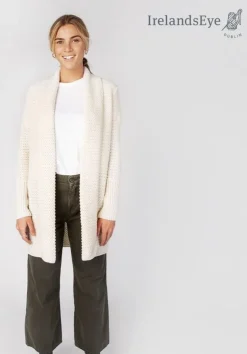 Womens Irish Knitwear|Ladies Cardigans*Sweater Shop Kilcool Textured Coatigan Natural