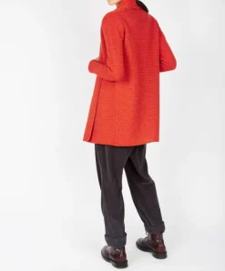 Womens Irish Knitwear|Ladies Cardigans*Sweater Shop Kilcoole Textured Coatigan Orange