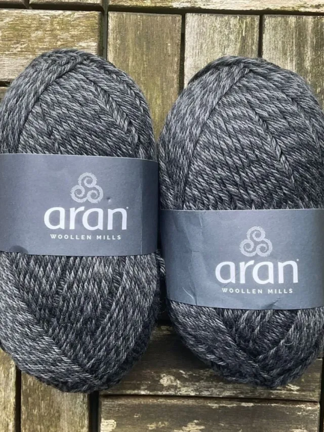 Packs Of Irish Wool*Sweater Shop 1Kilo Merino Wool Charcoal Marl 070