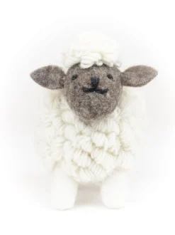 Sheep Toys And Gifts*Sweater Shop Knitted Sheep Collectible Large - White