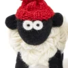 Sheep Toys And Gifts*Sweater Shop Knitted Sheep with Bobble Hat Red - Large