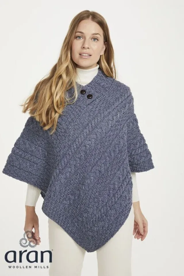 Ladies Aran Ponchos & Capes*Sweater Shop Ladies Aran Poncho One Size