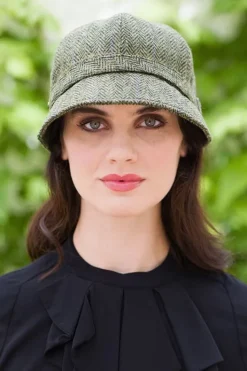 Ladies Hats*Sweater Shop Ladies Green Irish Flapper Cap Col: 51