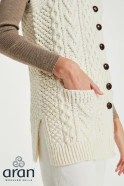 Hand Knit Sweaters|Ladies Cardigans*Sweater Shop Ladies Handknit Buttoned Vest