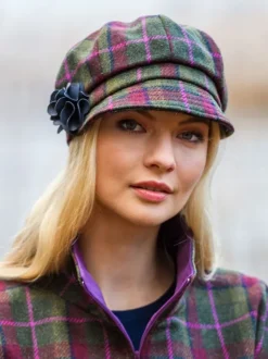 Ladies Hats*Sweater Shop Ladies Newsboy Cap Purple Mix col. 402