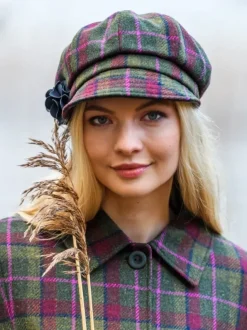 Ladies Hats*Sweater Shop Ladies Newsboy Cap Purple Mix col. 402