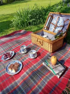 Pure Wool Throw*Sweater Shop Large Irish Picnic Blanket Col: LW180