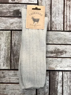 Wool Slippers|Aran Wool Socks*Sweater Shop Luxury Mens Cashmere Socks - Beige (Size 40-45)