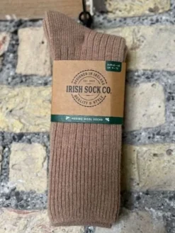 Aran Wool Socks*Sweater Shop Mens Merino Wool Socks Beige
