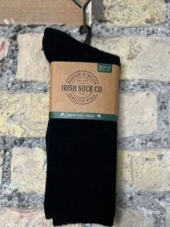 Aran Wool Socks*Sweater Shop Mens Merino Wool Socks Black