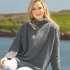 Cashmere And Merino Wool Sweaters|Womens Irish Knitwear*Sweater Shop Merino Wool & Cashmere High Neck Sweater Graphite