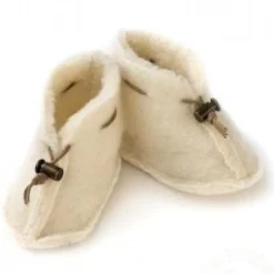 Wool Slippers|Kids Irish Toys And Gifts*Sweater Shop Merino Wool Baby Booties - Natural