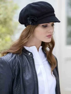 Ladies Hats*Sweater Shop Newsboy Black ladies cap