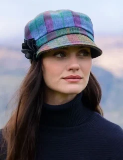 Aran Wool Hats|Ladies Hats*Sweater Shop Newsboy Cap Herringbone col.736