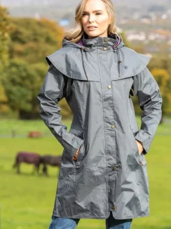Womens Raincoats*Sweater Shop Outrider 3/4 Length Waterproof Raincoat - Urban Grey