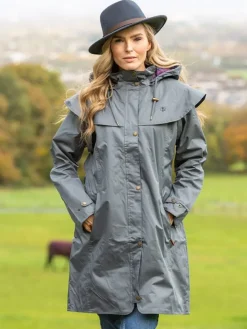 Womens Raincoats*Sweater Shop Outrider 3/4 Length Waterproof Raincoat - Urban Grey