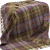 Pure Wool Throw*Sweater Shop Pure Wool Throw Green and Purple Tartan - Col.LW187