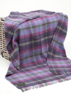 Pure Wool Throw*Sweater Shop Pure Wool Throw Lilac Mix - Col.LW188