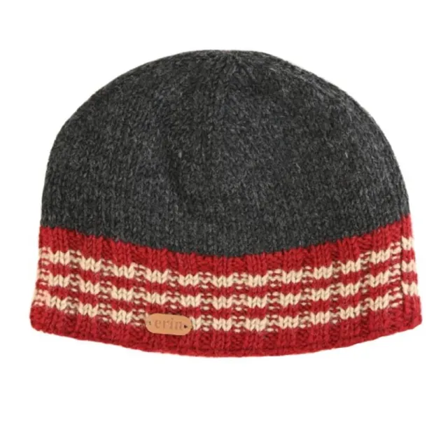 Aran Wool Hats|Mens Caps*Sweater Shop Rib Pull on Hat Charcoal
