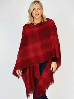 Ladies Aran Ponchos & Capes*Sweater Shop Ruanna Celtic Cape Pink