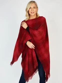 Ladies Aran Ponchos & Capes*Sweater Shop Ruanna Celtic Cape Pink