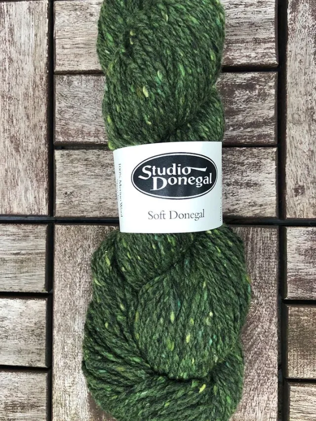 Packs Of Irish Wool*Sweater Shop Soft Donegal Knitting Wool Dark Green 100g